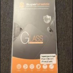 Grey iPhone 13 mini tempered glass phone screen protector